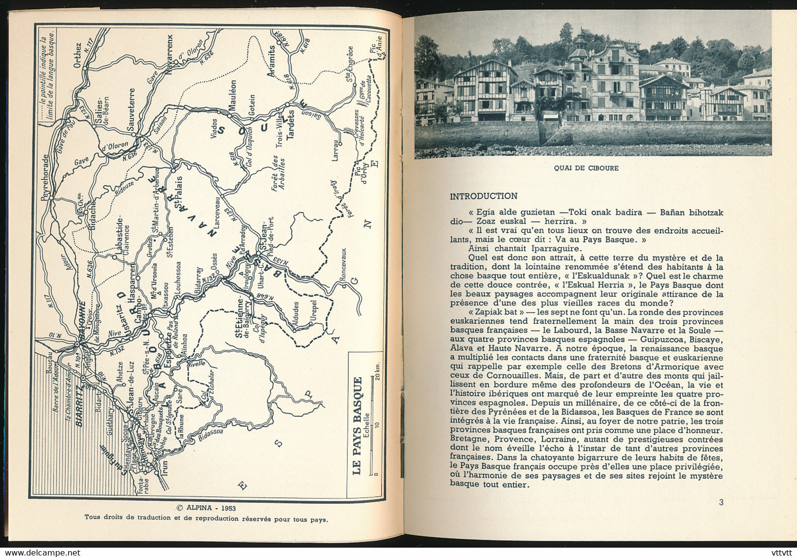 LE PAYS BASQUE (La France Illustrée) Editions Alpina (1958) Par René Cuzacq, Bayonne, Bidart, Guéthary, Ciboure... - Baskenland