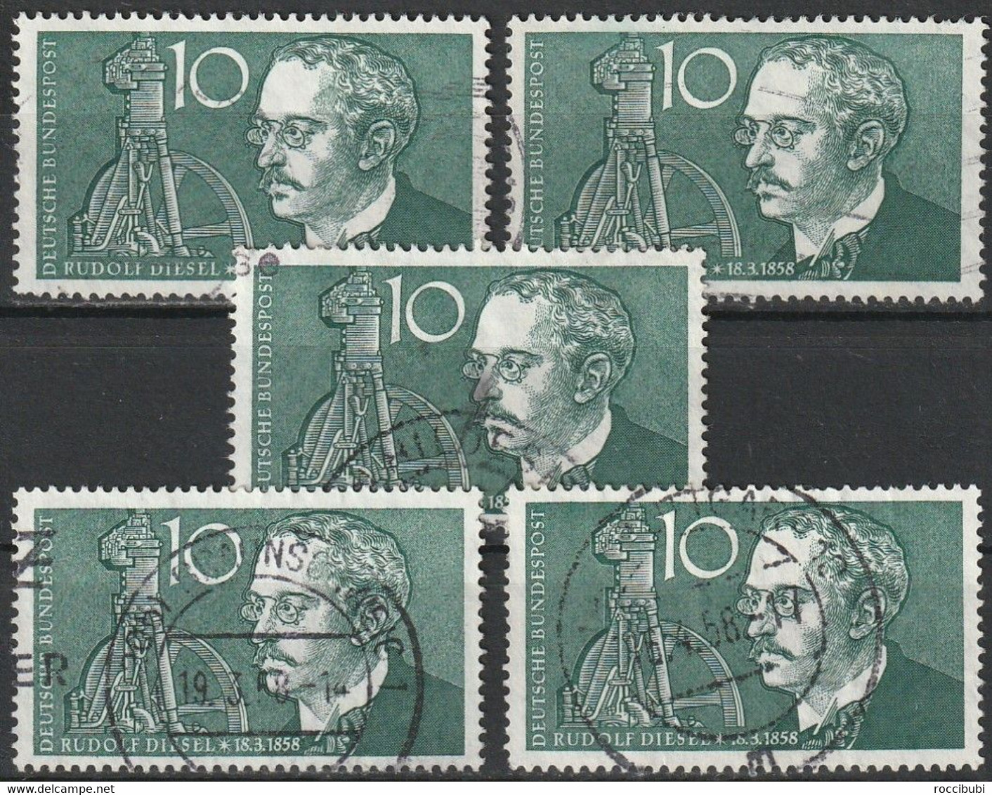 BRD 1958 // 284 O Rudolf Diesel - Gebraucht