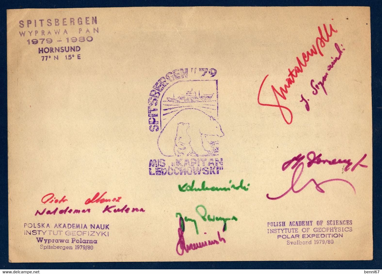 NORWAY Spitsbergen 1979-1980 Polish Polar Expedition Many Sign SUP - Expéditions Arctiques