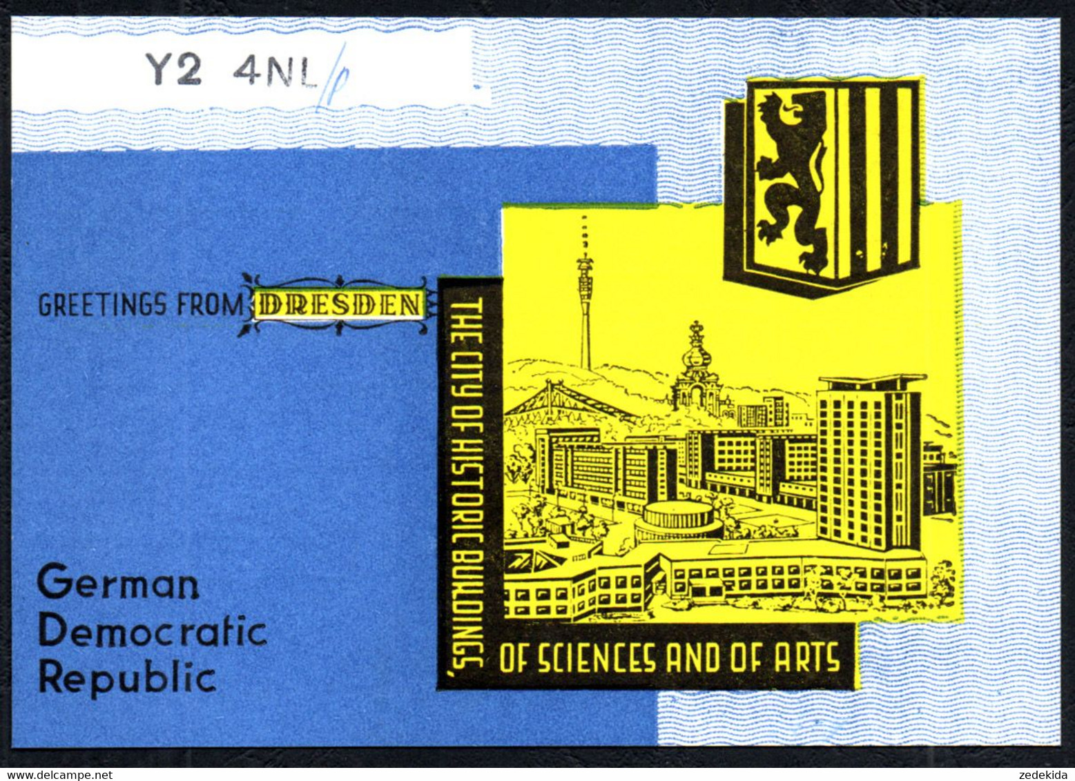 E3516 - TOP Dresden QSL Karte - DDR - Radio