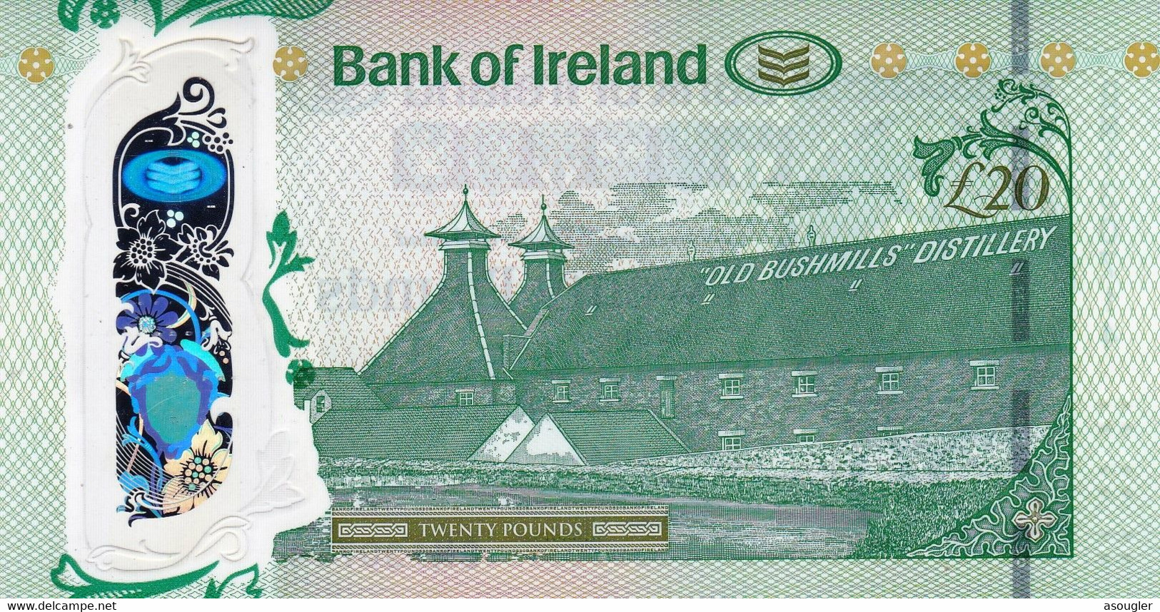 Northern Ireland 20 Pounds 2017 / 2020 Bank Of Ireland BOI P-92 Polymer UNC "free Shipping Via Registered Air Mail" - 20 Pounds