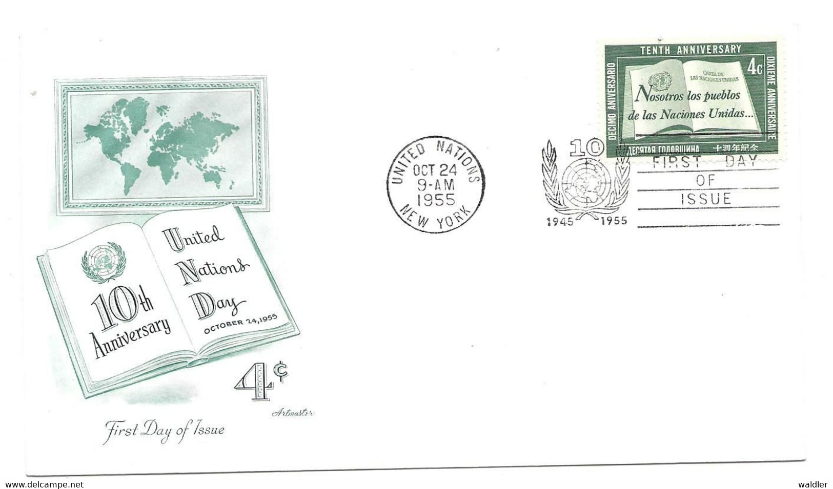 UNITED NATIONS -- FDC NEW YORK  1955 - Covers & Documents