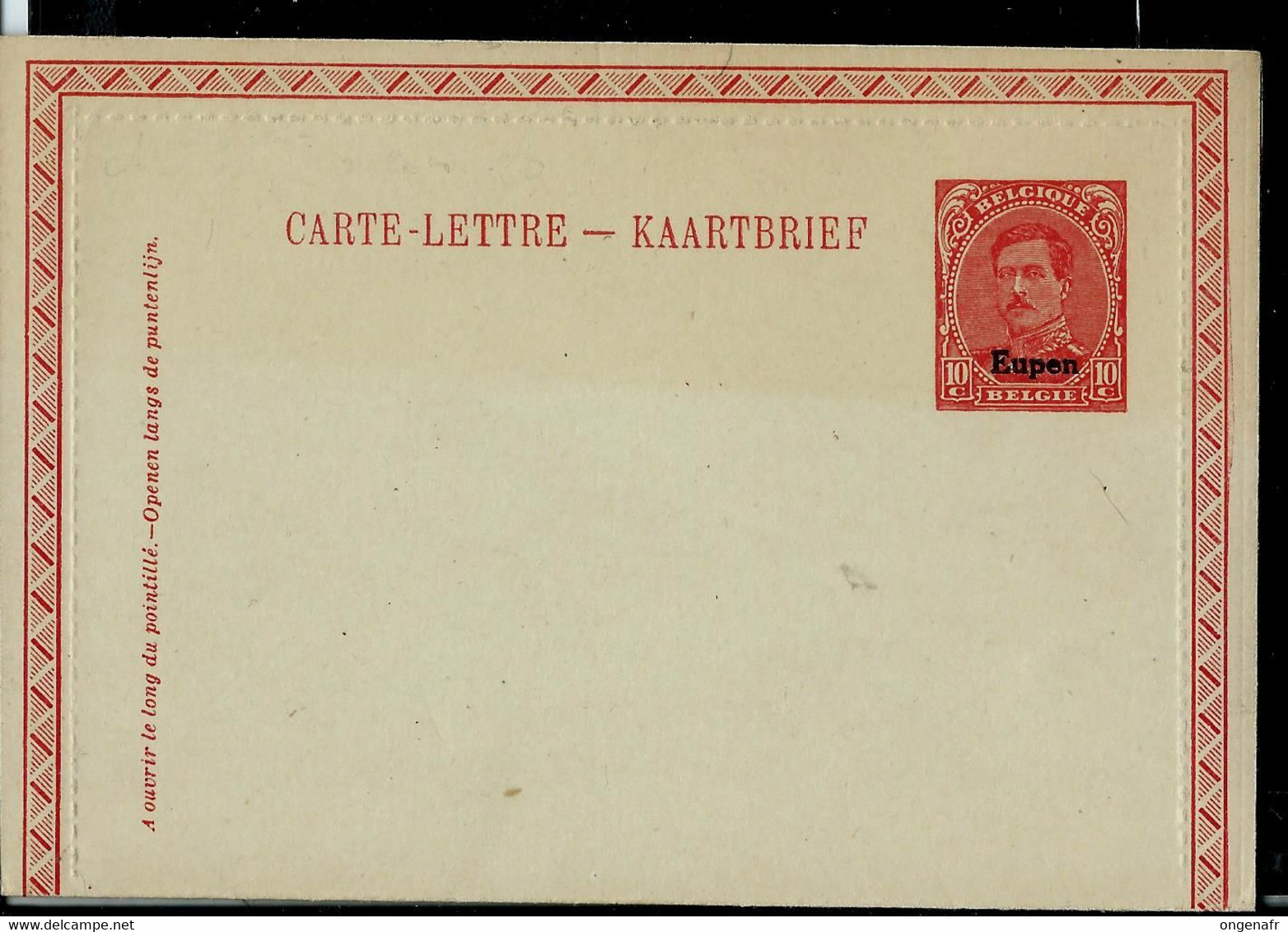 Carte- Lettre Neuve N° 1.b.  EUPEN - Eupen & Malmedy