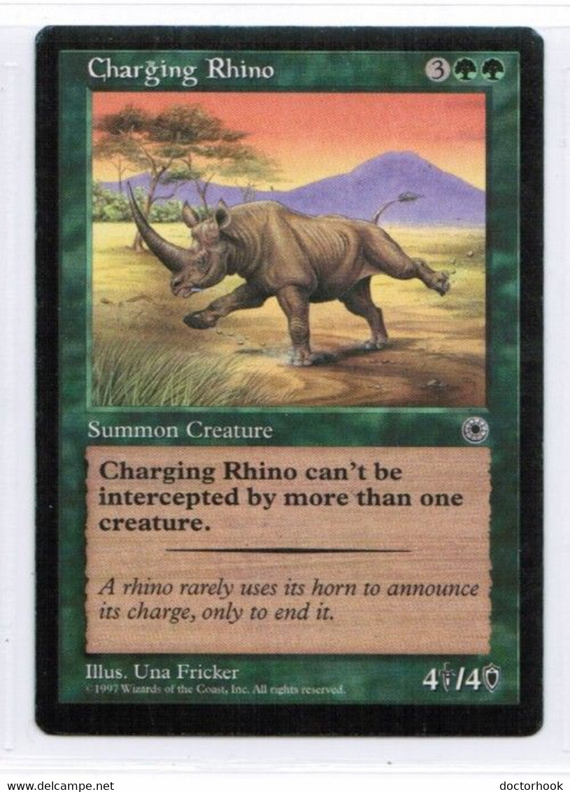 MAGIC The GATHERING  "Charging Rhino"---PORTAL (MTG--156-2) - Altri & Non Classificati