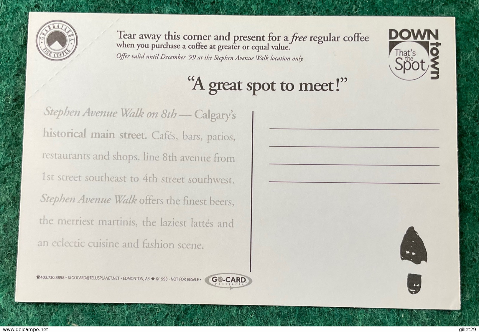 CALGARY, ALBERTA - STEPHEN AVENUE, WALK ON 8th - A GREAT SPOT TO MEET - Go Card 1998 - - Calgary