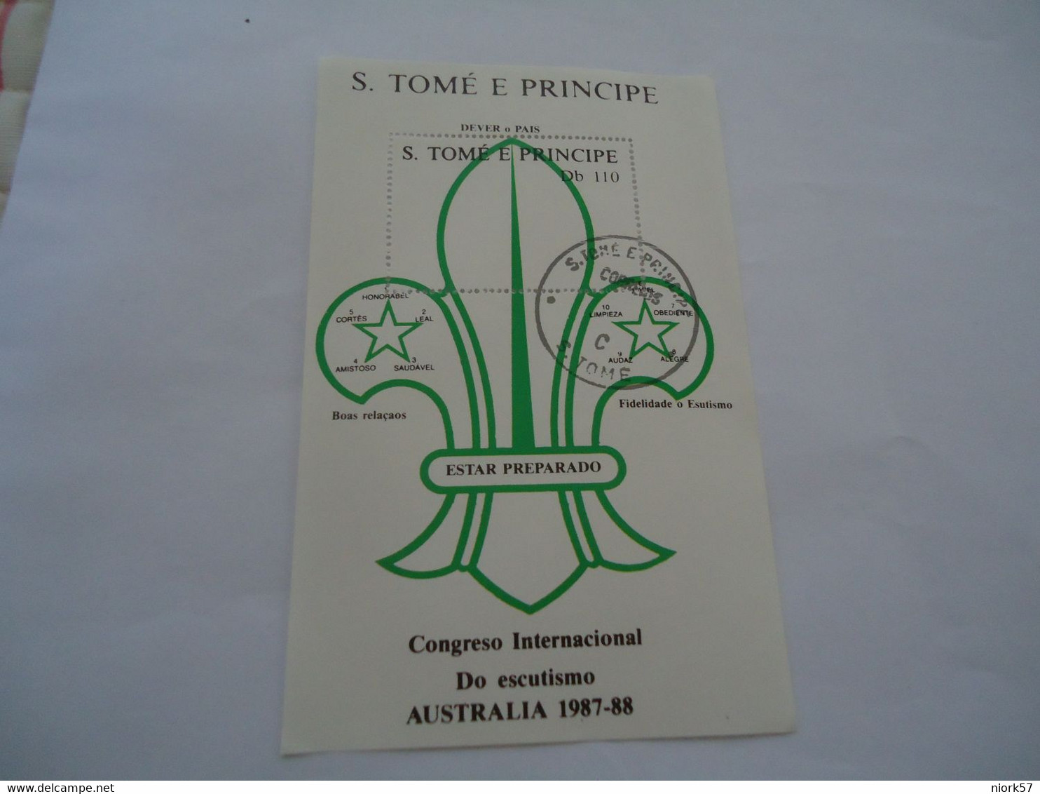 SAO TOME AND PRINCIPE USED   STAMPS  SHEET   SCOUTS  SCOUTING - Gebraucht