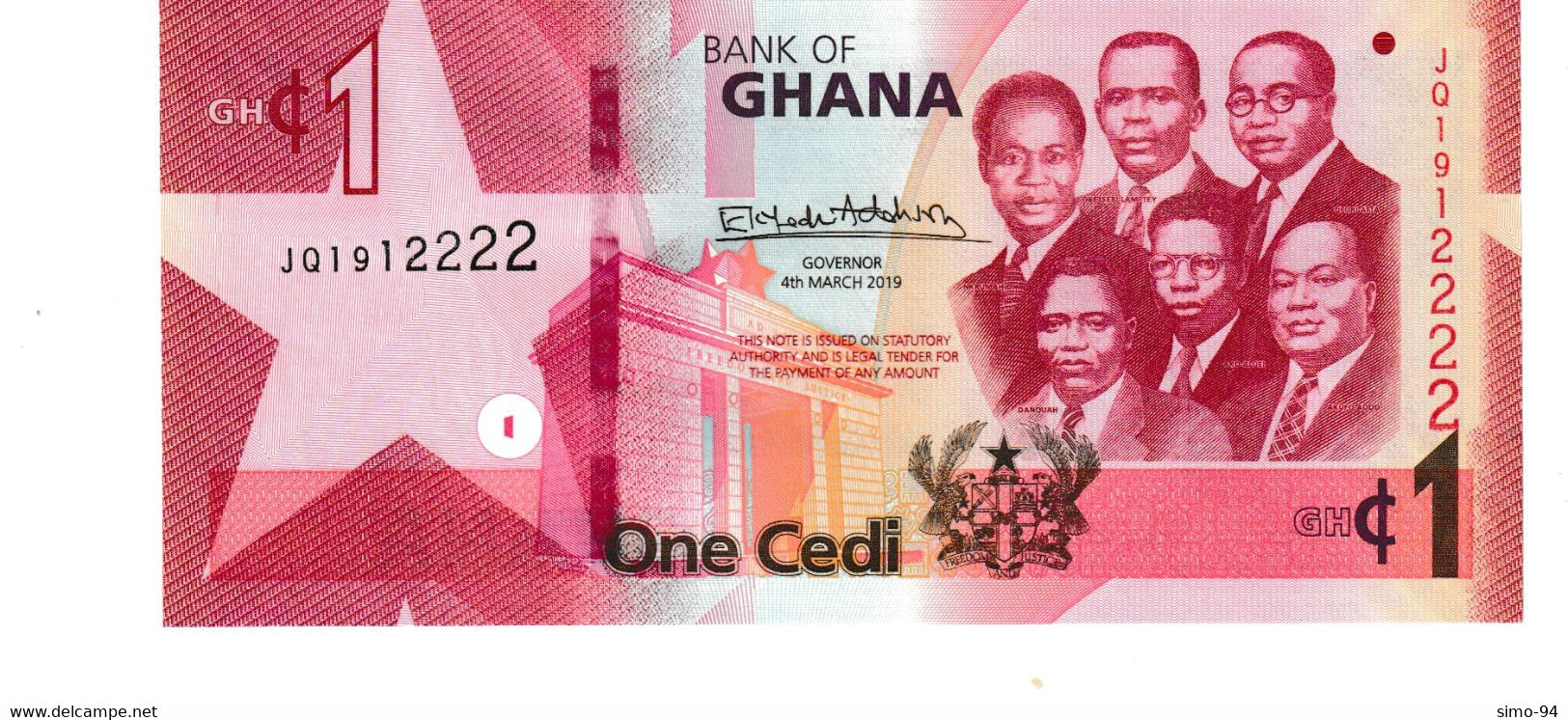 Ghana P.new 1 Cedi 2019  Unc - Ghana