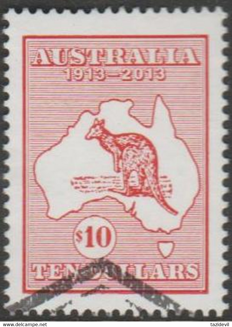 AUSTRALIA - USED 2013 $10.00 Centenary Of Kangaroo And Map Series Stamps - Used Stamps