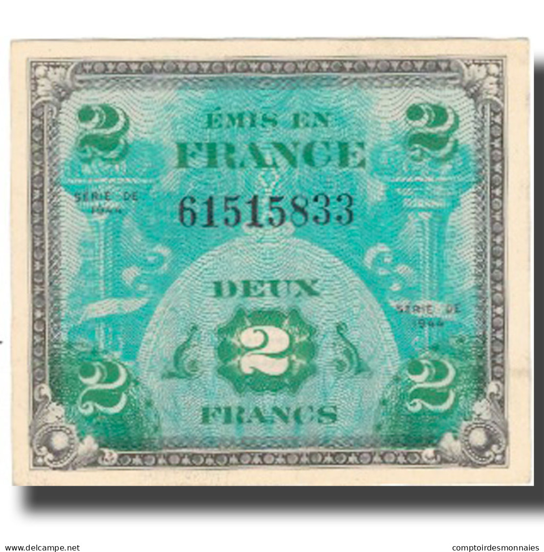 France, 2 Francs, Drapeau/France, 1944, 1944, SUP, Fayette:VF16.1, KM:114a - 1944 Drapeau/Francia