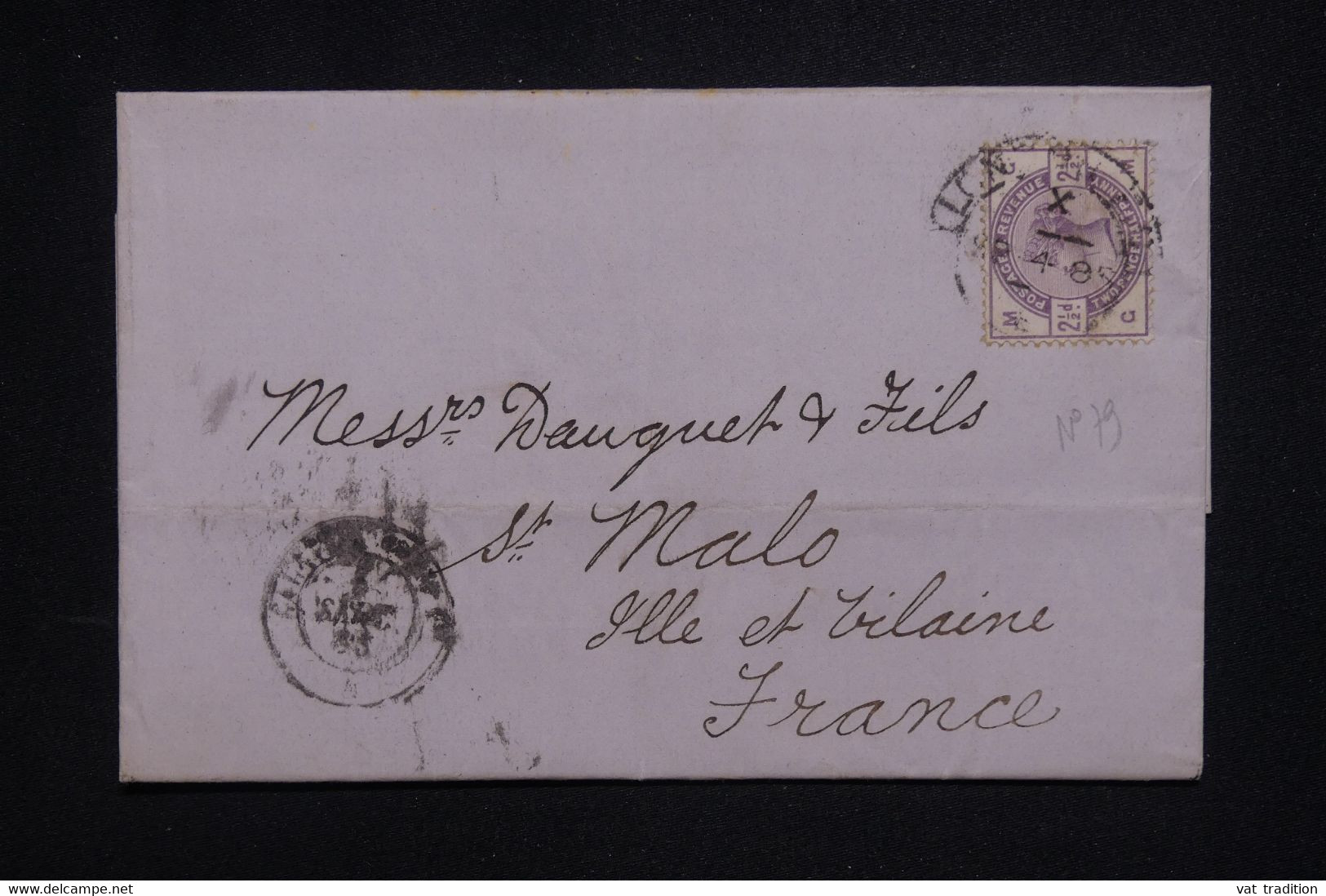 ROYAUME UNI - Victoria 2 1/2d. Sur Lettre De Londres Pour La France En 1885 - L 125494 - Storia Postale