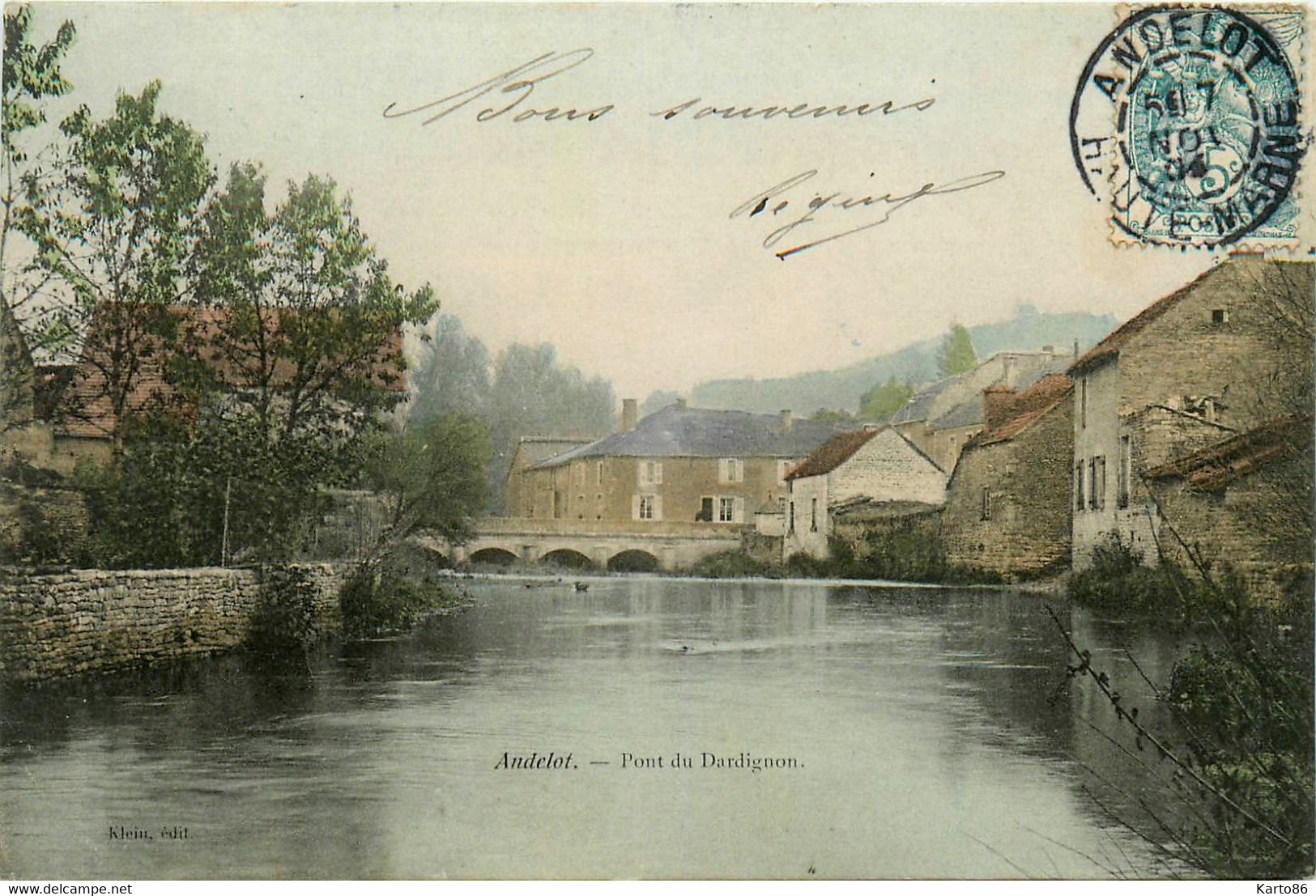 Andelot * 1904 * Un Coin Du Village Et Le Pont Du Dardignon - Andelot Blancheville