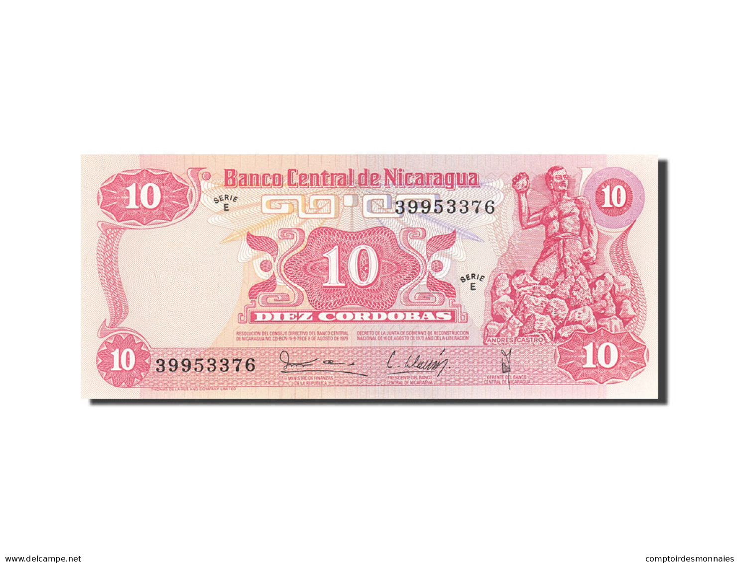 Billet, Nicaragua, 10 Cordobas, 1979, 1979, KM:134, SPL - Nicaragua