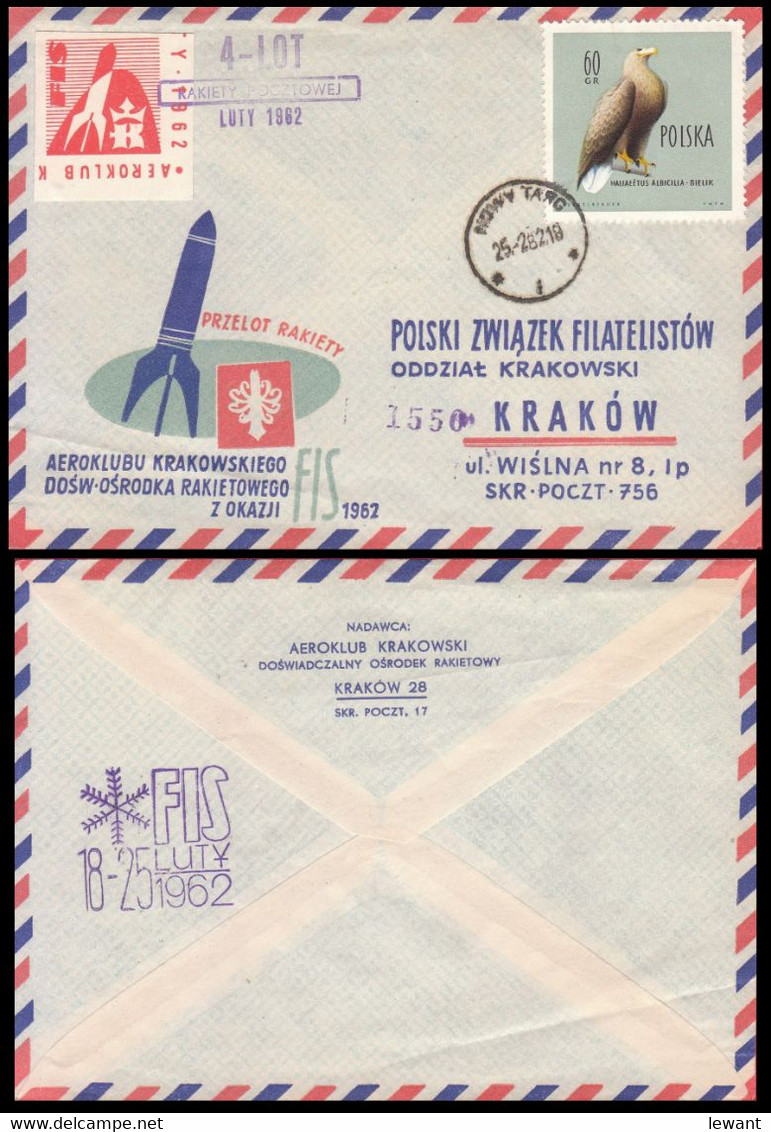 POLAND - 1962.02.25 Fourth Experimental Rocket Flight On The Occasion Of The FIS (1550) - POWR - Raketten