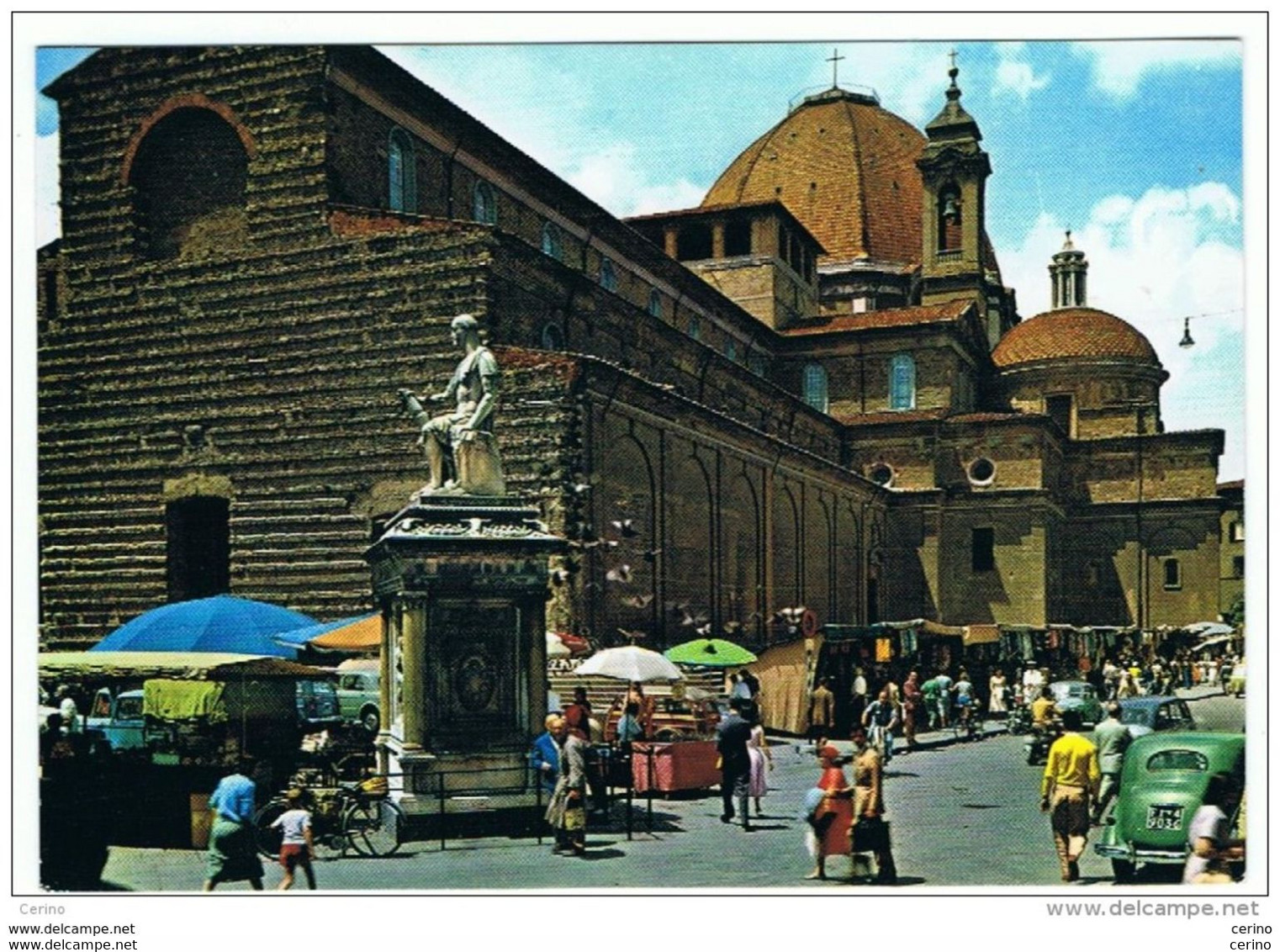 FIRENZE:  BASILICA  DI  S. LORENZO  -  MERCATO  E  GRANDE  ANIMAZIONE  -  FG - Halles