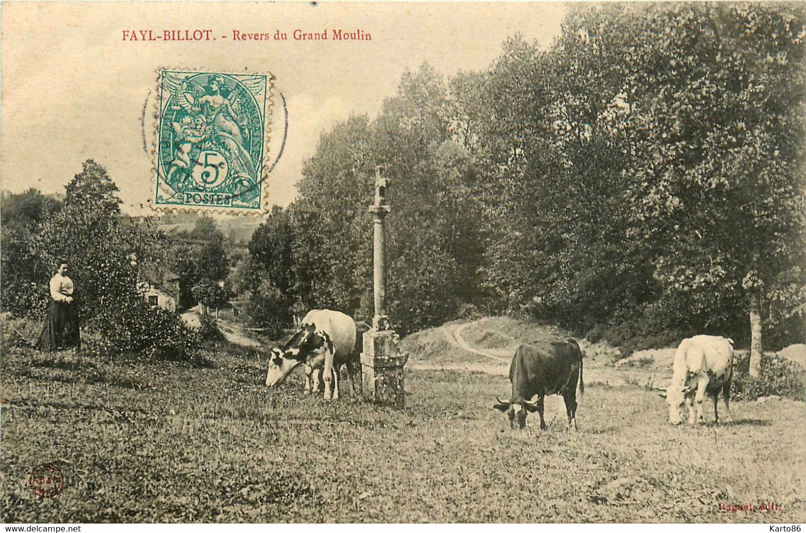 Fayl Billot * Revers Du Grand Moulin * Villageois - Fayl-Billot