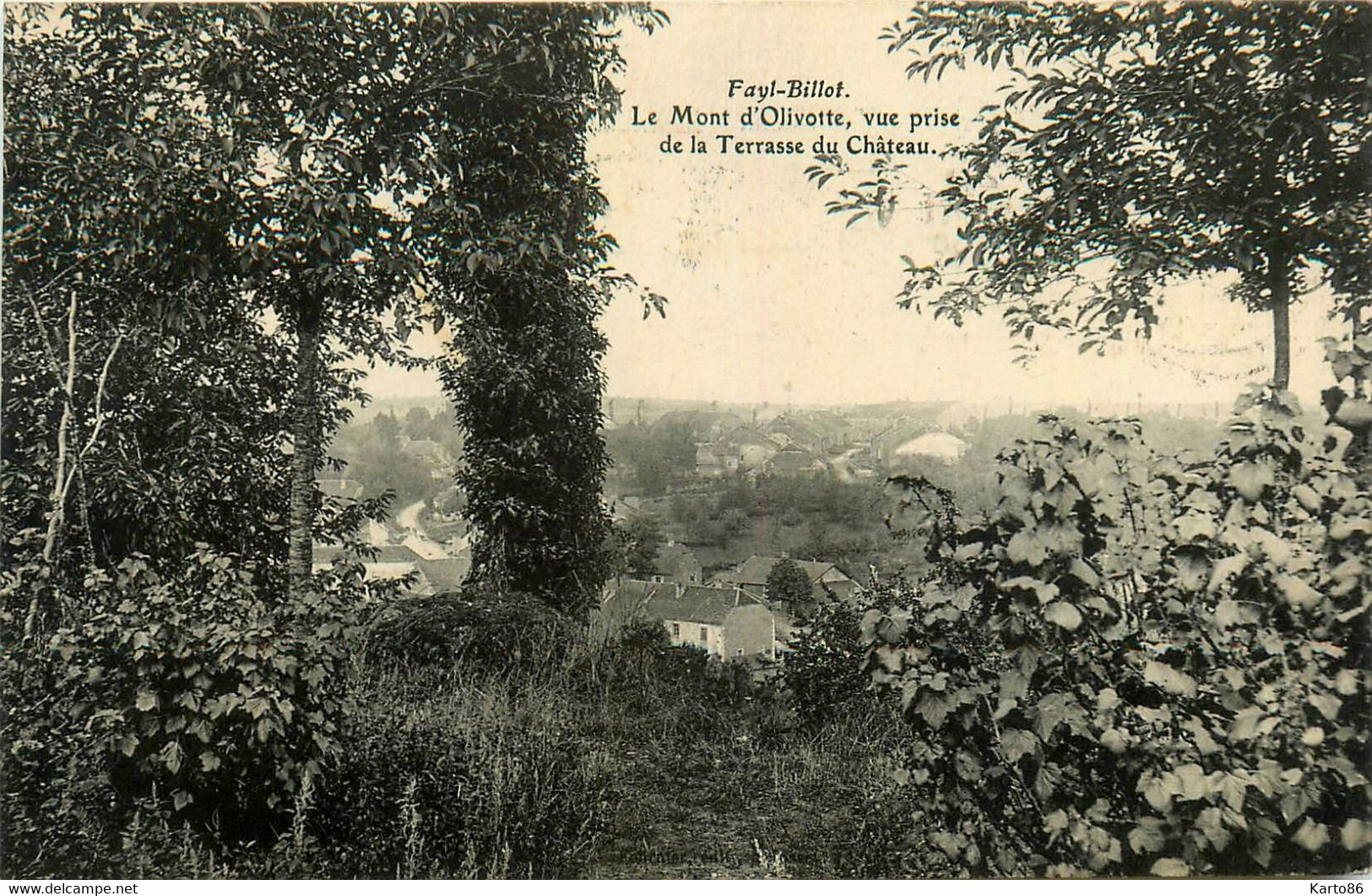 Fayl Billot * Le Mont D'olivotte , Vue Prise De La Terrasse Du Château - Fayl-Billot
