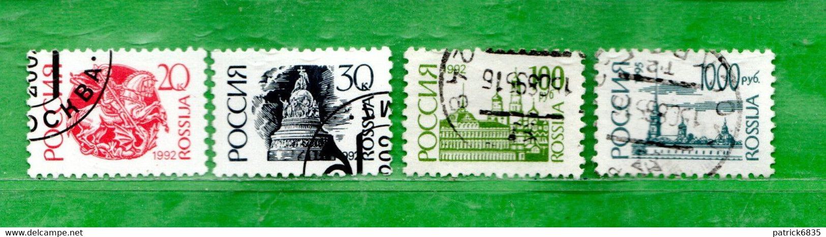 Russia ° - 1992-1995 - Simboles Nationaux -. Yv. 5923-5925-5941-6098-. Timbrato.  Come Scansione - Used Stamps