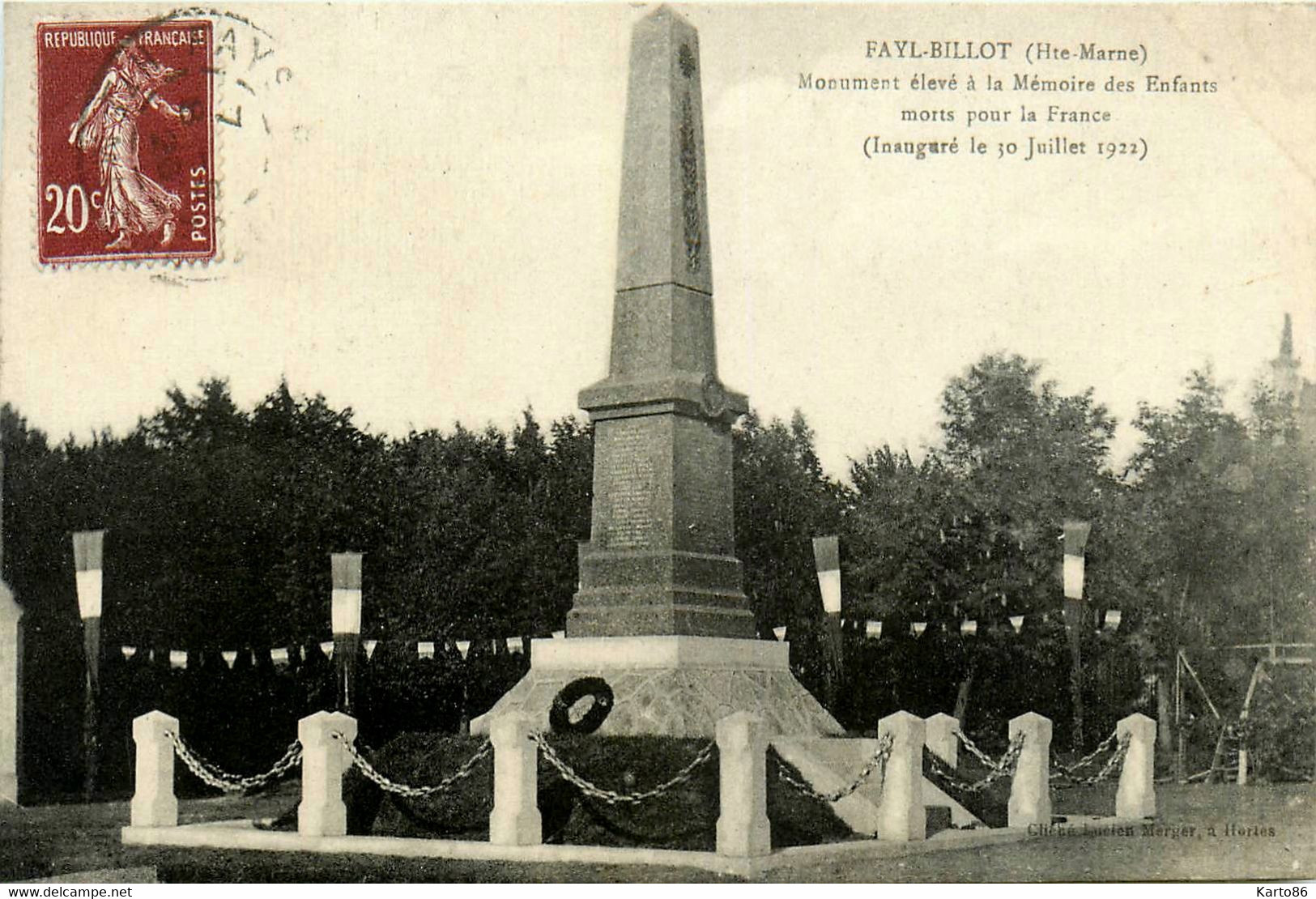 Fayl Billot * Un Coin Du Village Et Le Monument élevé à La Mémoire Des Enfants Du Pays Morts Pour La France - Fayl-Billot