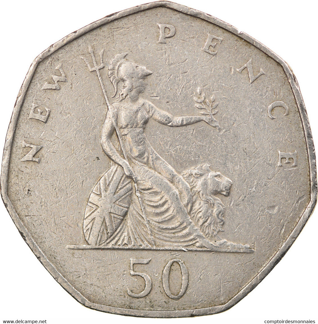 Monnaie, Grande-Bretagne, Elizabeth II, 50 New Pence, 1970, TTB, Copper-nickel - 50 Pence