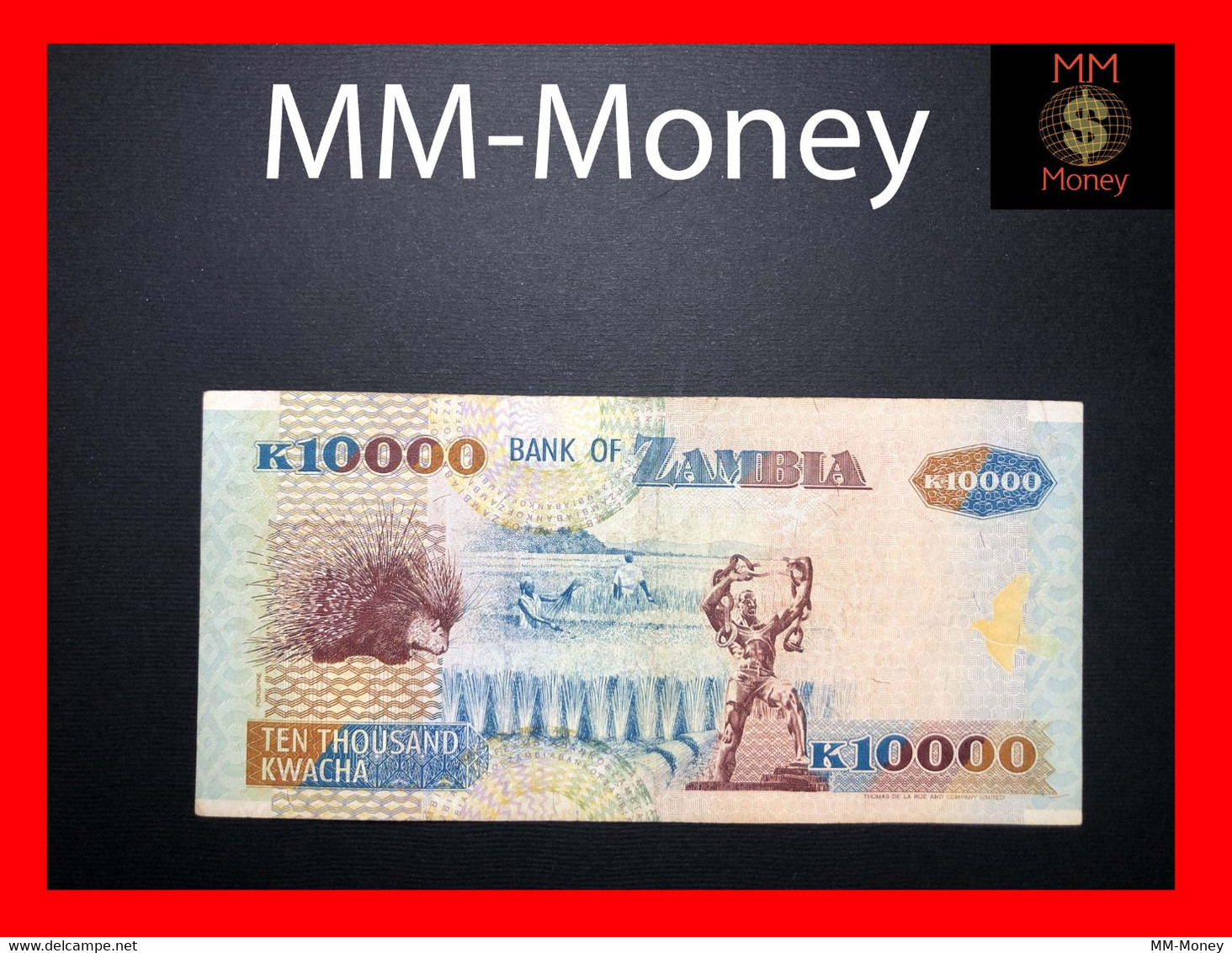 ZAMBIA  10.000  10000  Kwacha  1992   P.  42    "rare"    VF - Zambie