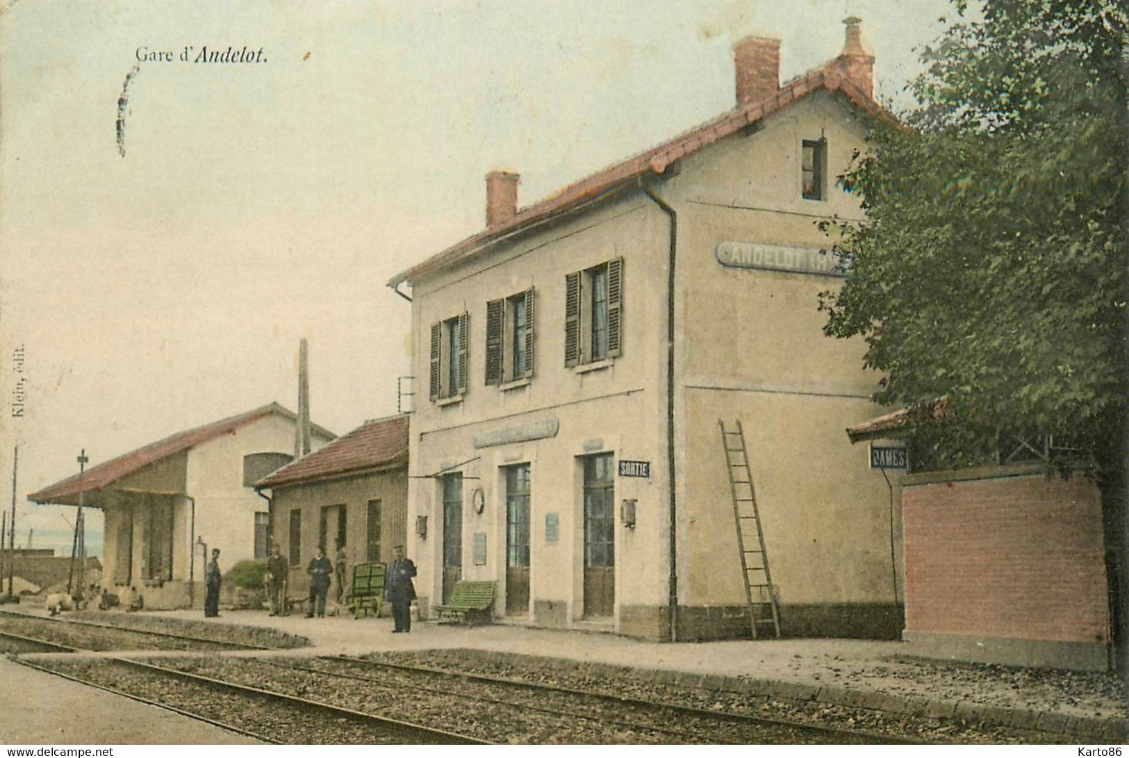 Andelot * 1905 * La Gare * Ligne Chemin De Fer Haute Marne - Andelot Blancheville