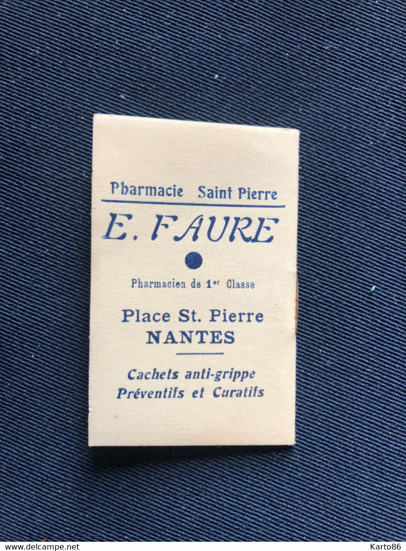 Petit Calendrier Ancien Publicitaire Illustré 1946 * Pharmacie St Pierre E. FAURE à Nantes * Calendar Almanach - Tamaño Pequeño : 1921-40