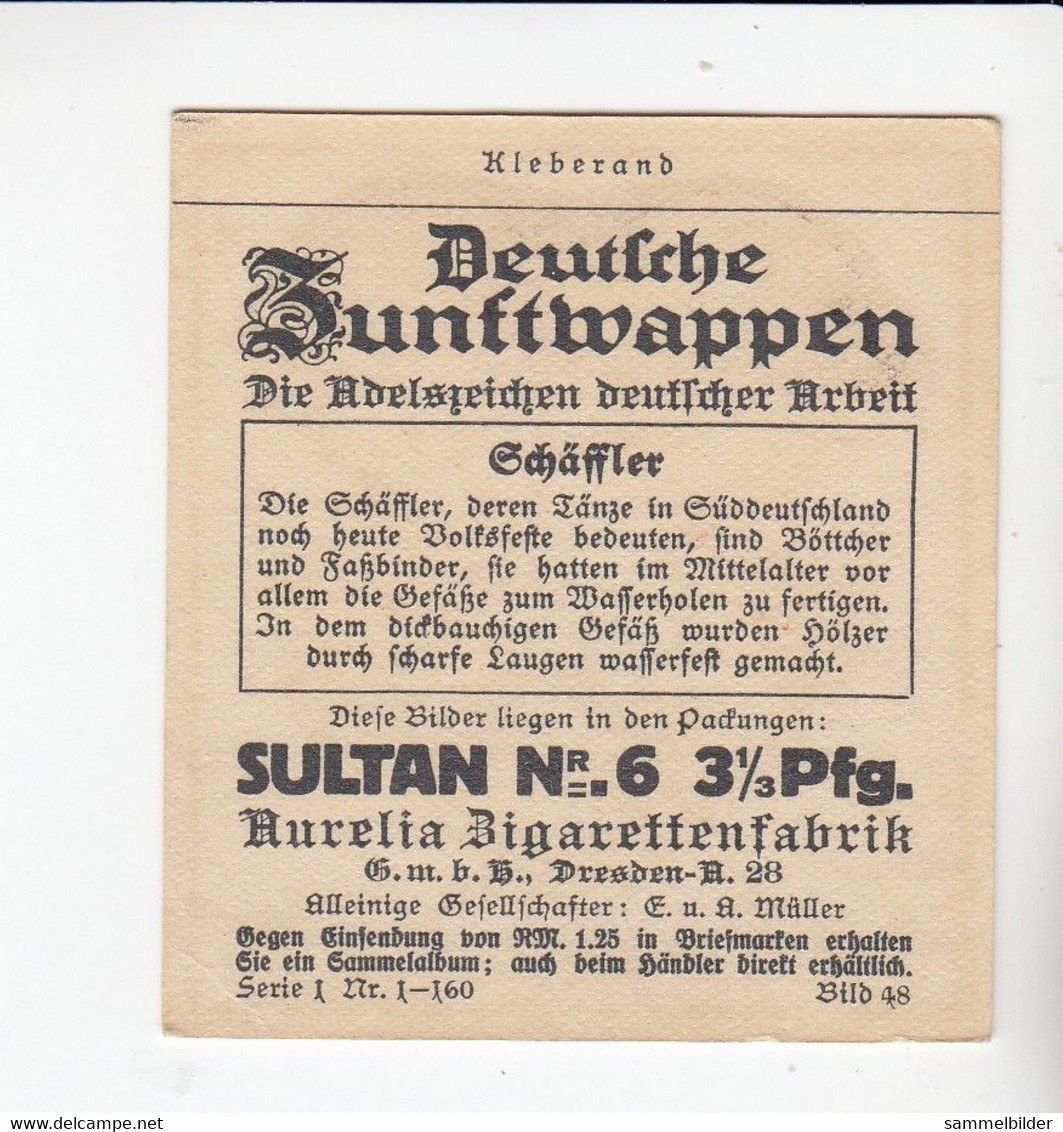 Aurelia Deutsche Zunftwappen  Schäffler Bild # 48 Von 1935 - Colecciones Y Lotes