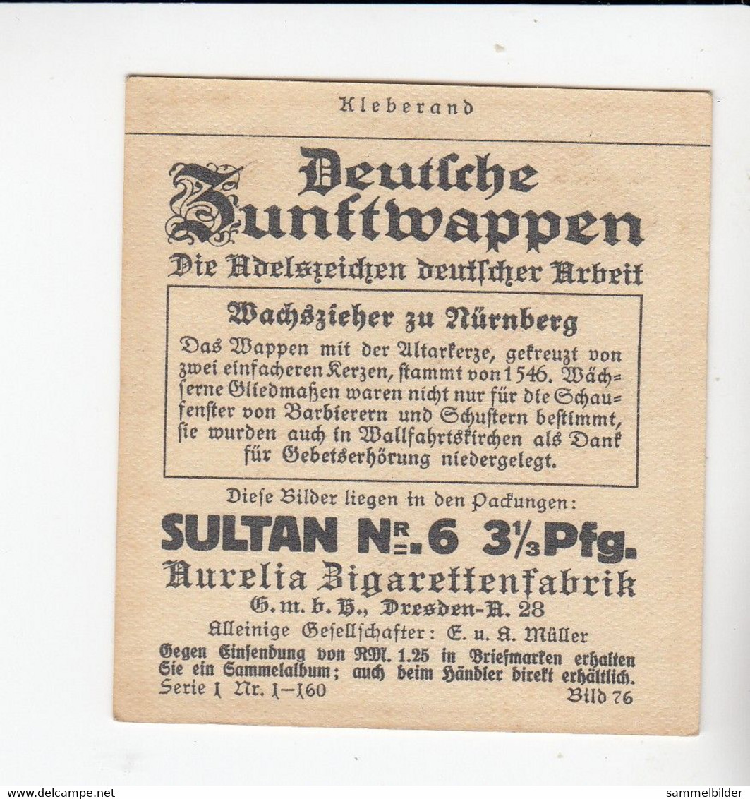 Aurelia Deutsche Zunftwappen Wachszieher   Zu Nürnberg  Bild # 76 Von 1935 - Colecciones Y Lotes