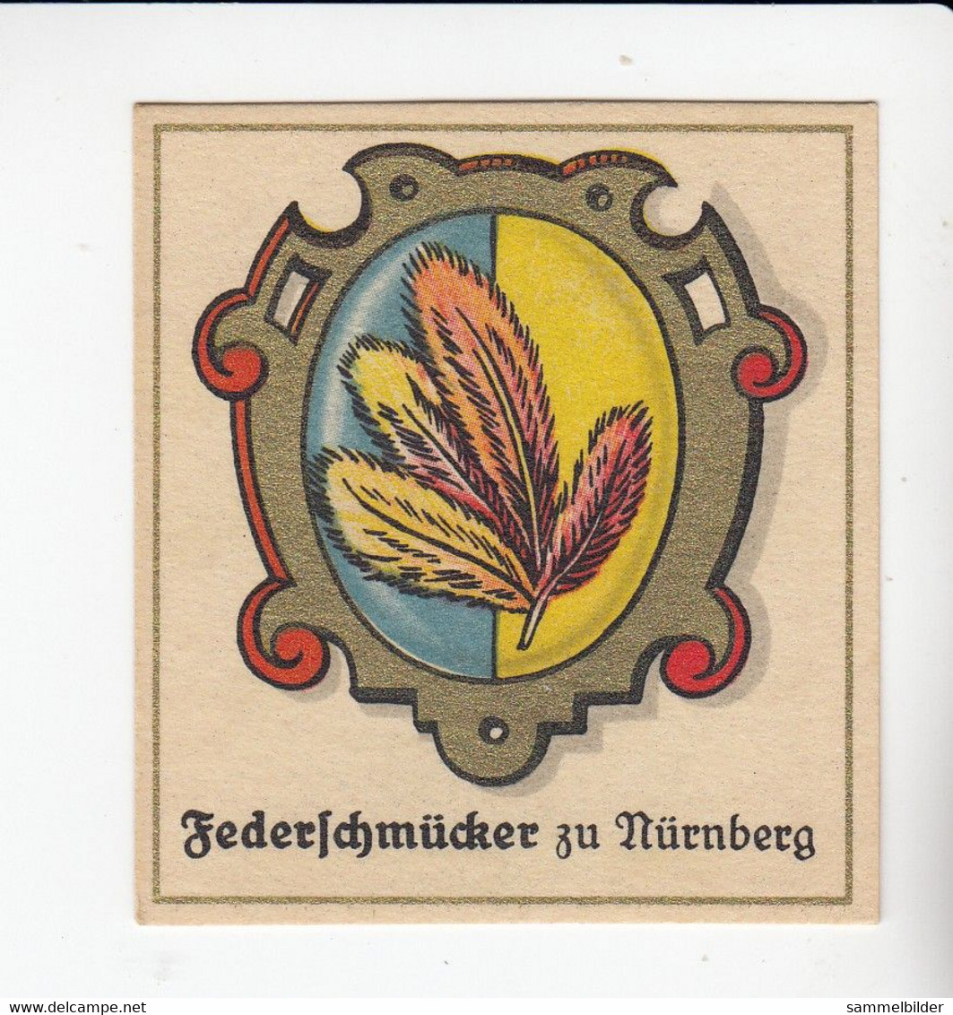 Aurelia Deutsche Zunftwappen Federschmücker   Zu Nürnberg  Bild # 87 Von 1935 - Sammlungen & Sammellose