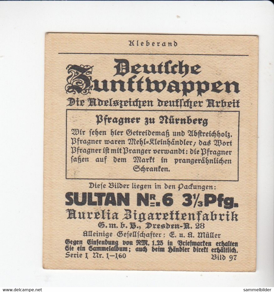Aurelia Deutsche Zunftwappen Pfragner Zu Nürnberg  Bild # 97 Von 1935 - Verzamelingen & Kavels