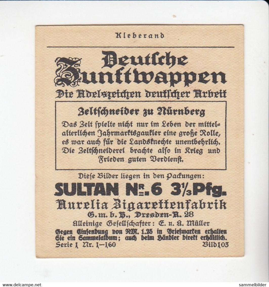 Aurelia Deutsche Zunftwappen Zeltschneider Zu Nürnberg  Bild #103 Von 1935 - Sammlungen & Sammellose