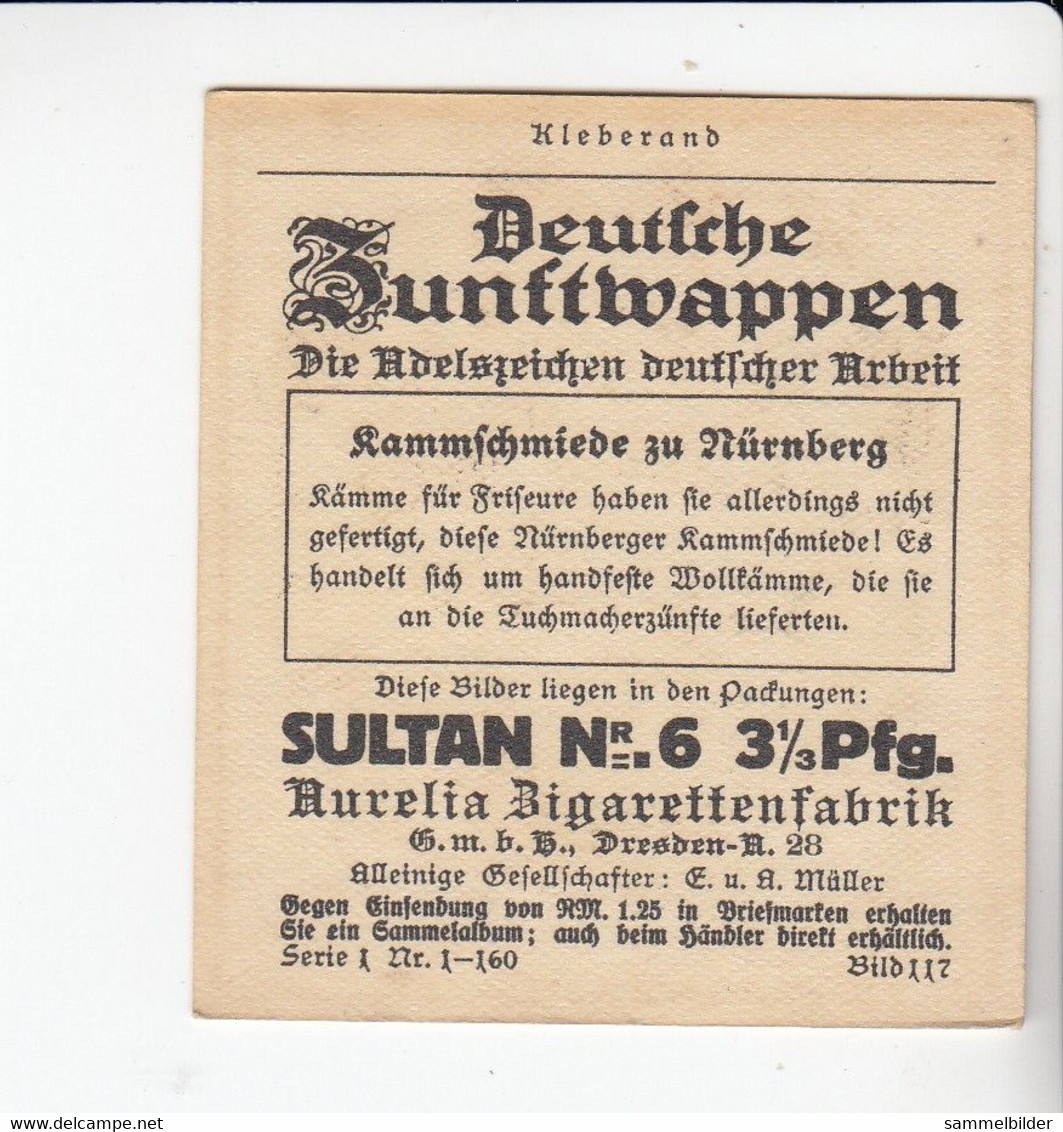 Aurelia Deutsche Zunftwappen Kammschmiede Zu Nürnberg  Bild #117 Von 1935 - Colecciones Y Lotes