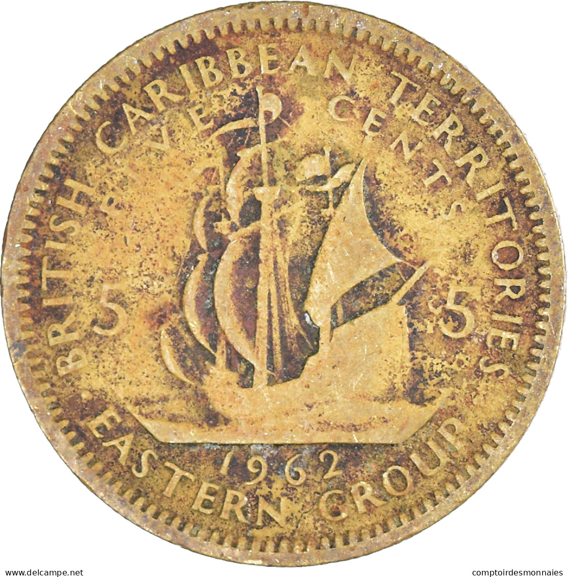 Monnaie, Etats Des Caraibes Orientales, 5 Cents, 1962 - Caribe Británica (Territorios Del)