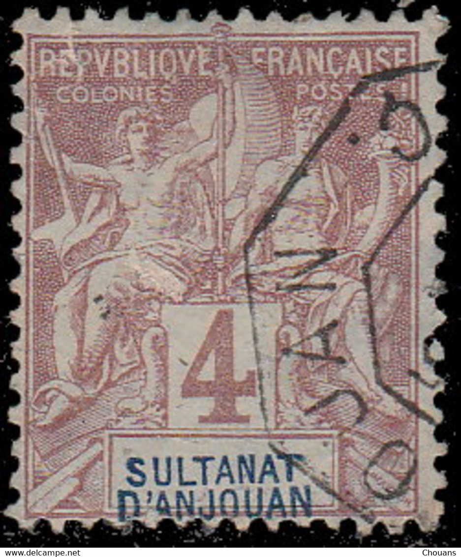 Anjouan 1892. ~ YT 3 - 4 C. Type Sage - Usati
