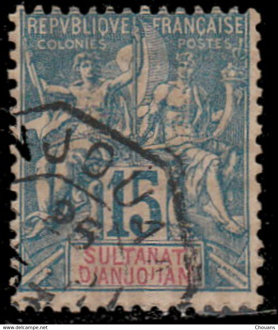 Anjouan 1892. ~ YT 6 - 15 C. Type Sage - Oblitérés