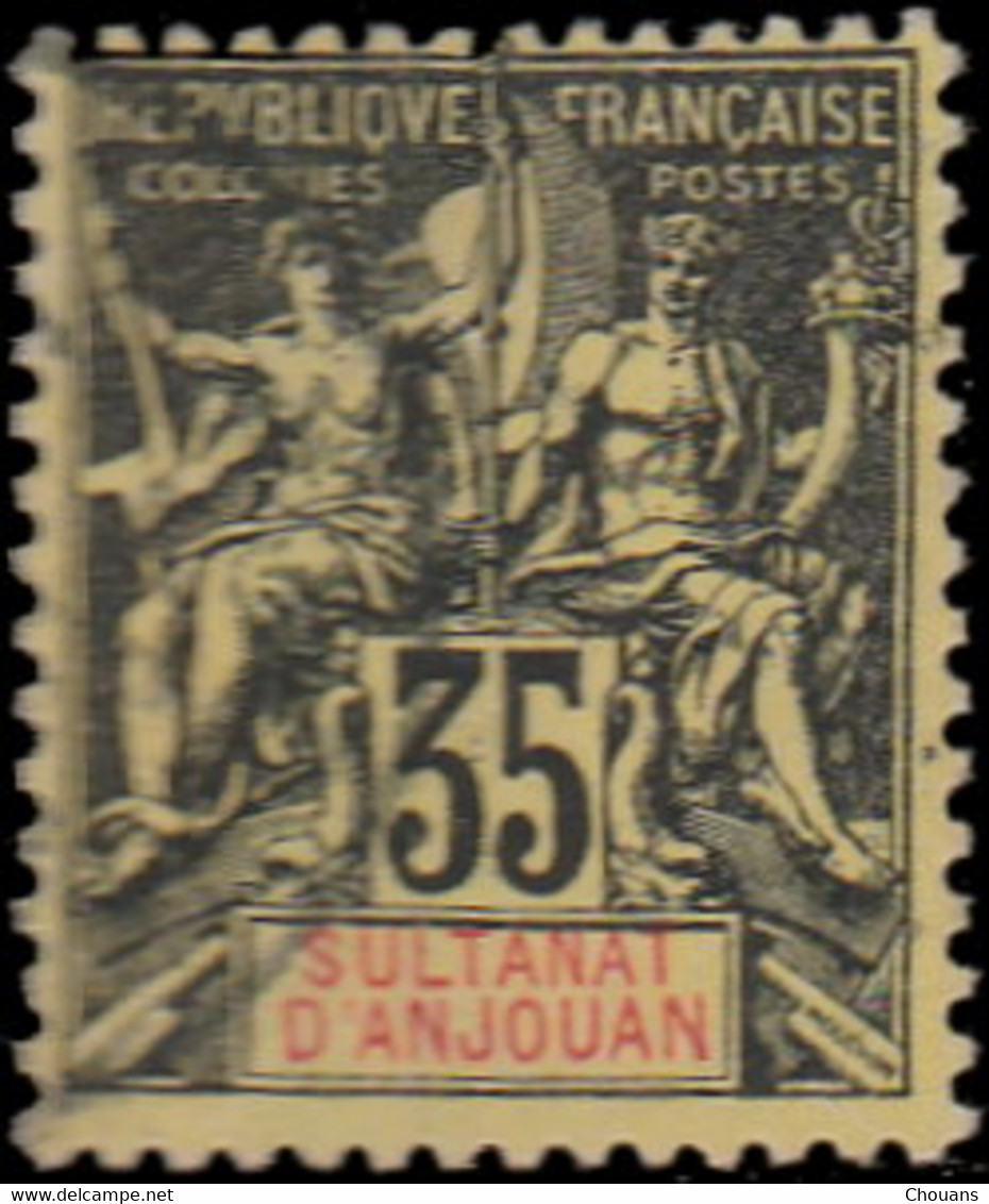 Anjouan 1900. ~ YT 17 - 35 C. Type Sage - Gebruikt