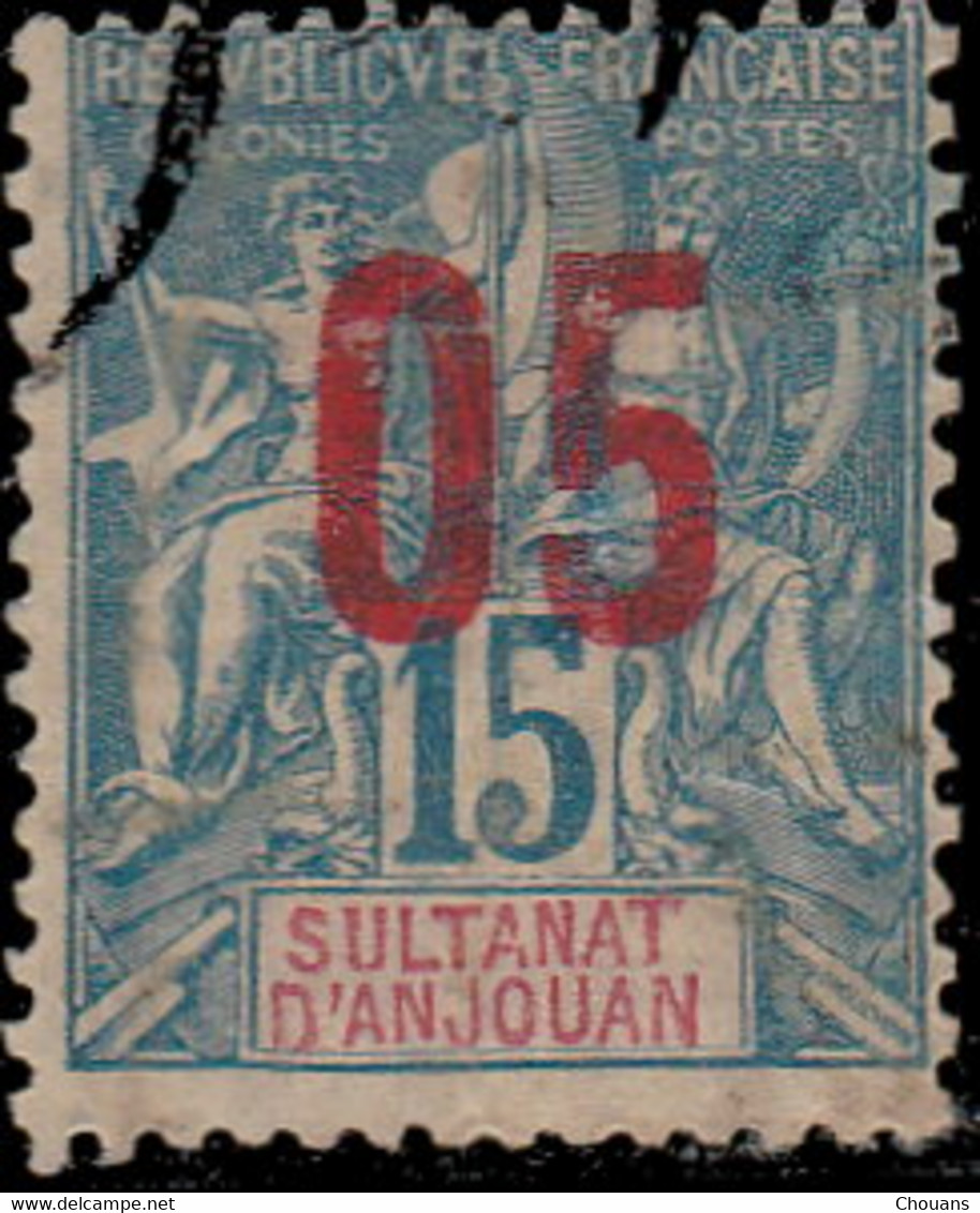 Anjouan 1912. ~ YT 22 Par 2 - 05 / 15 C. Type Sage - Used Stamps