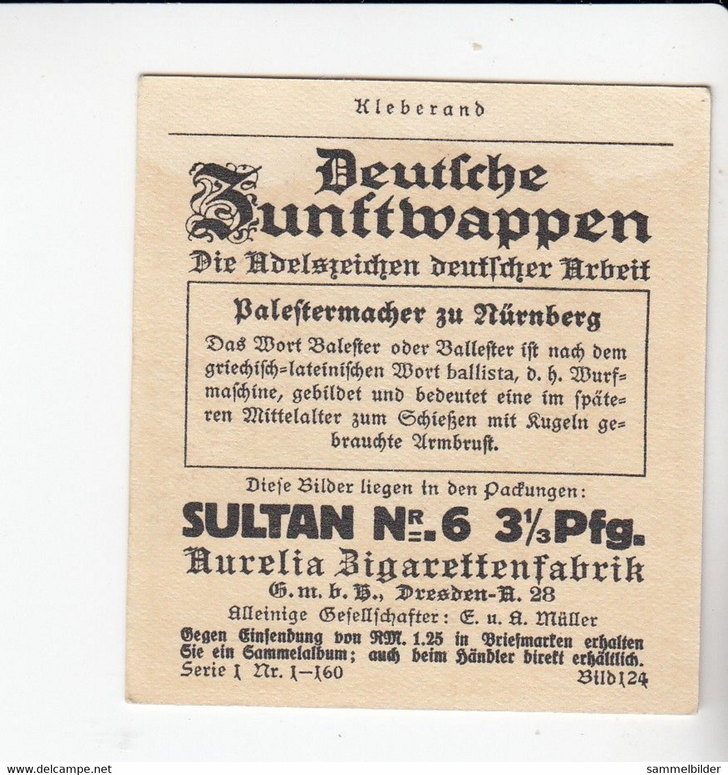 Aurelia Deutsche Zunftwappen Balestermacher Zu Nürnberg   Bild #124 Von 1935 - Colecciones Y Lotes