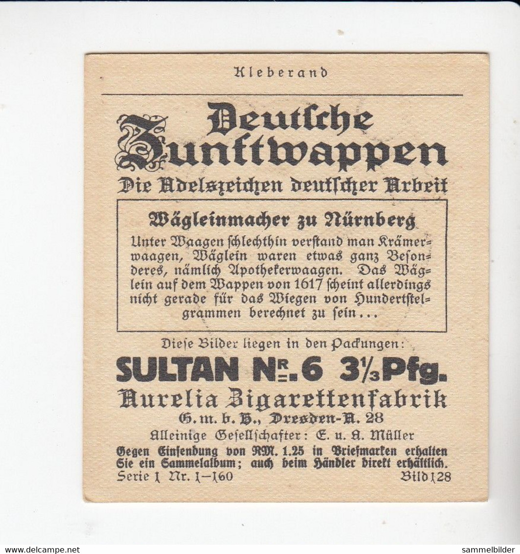 Aurelia Deutsche Zunftwappen Wägleinmacher  Zu Nürnberg   Bild #128 Von 1935 - Colecciones Y Lotes