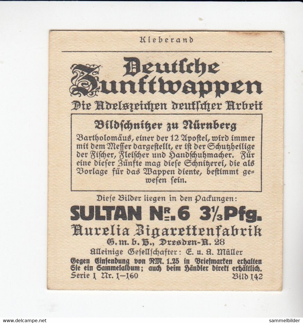 Aurelia Deutsche Zunftwappen Bildschnitzer   Zu Nürnberg   Bild #142 Von 1935 - Sammlungen & Sammellose