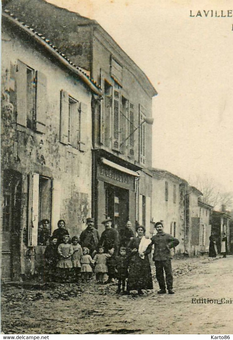 Laville Mirambeau * Débit De Tabac Tabacs TABAC F. CAILLETON , Rue Principale ( Côté Ouest ) * Villageois - Mirambeau