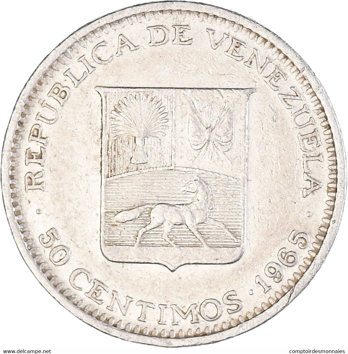 Monnaie, Venezuela, 50 Centimos, 1965 - Venezuela