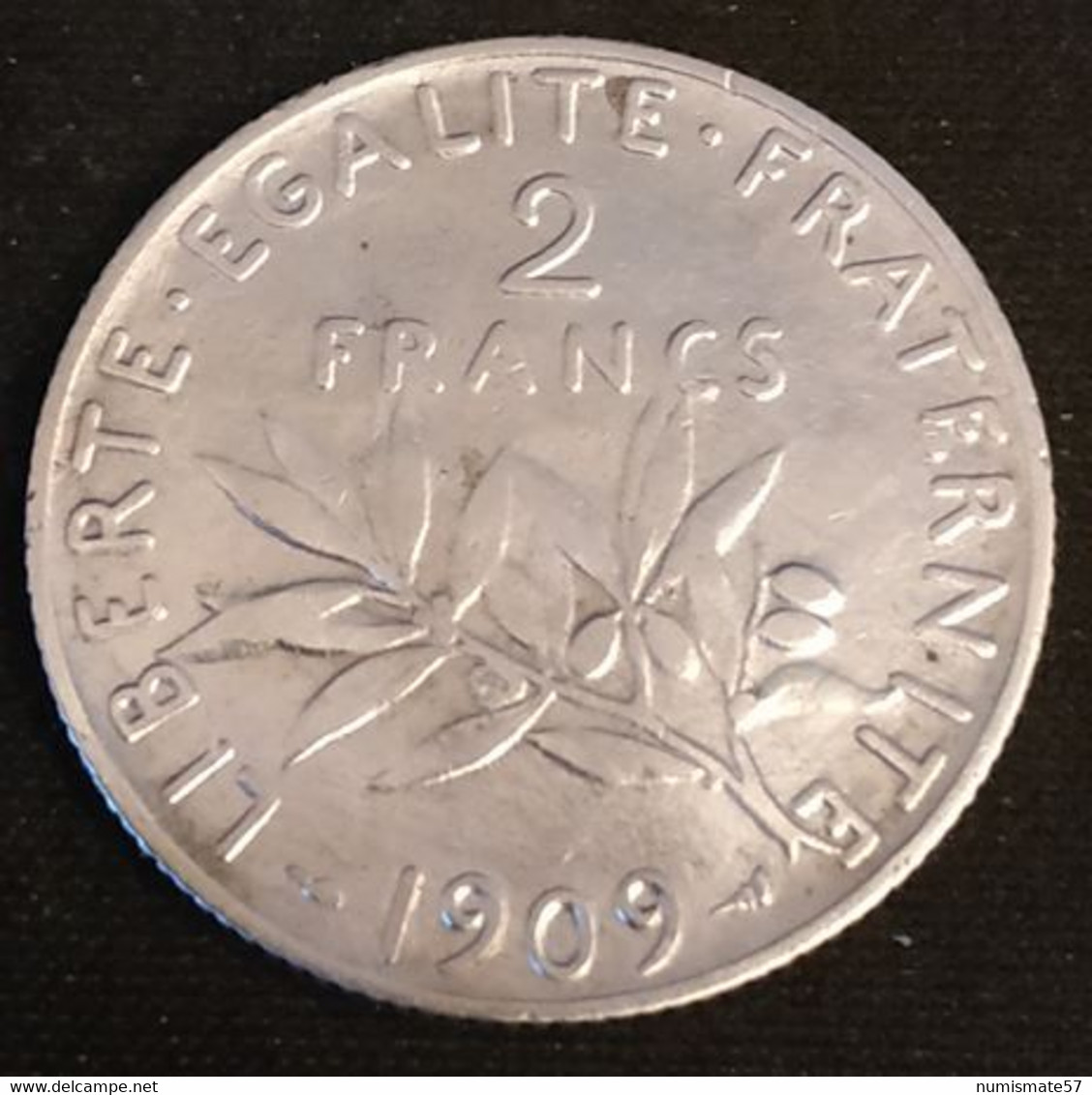 FRANCE - 2 FRANCS 1909 - Semeuse - Argent - Silver - Gad 532 - KM 845 - Other & Unclassified