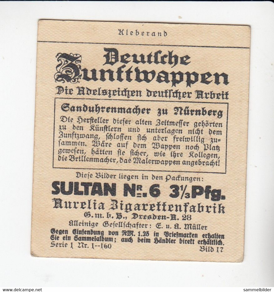 Aurelia Deutsche Zunftwappen Sanduhrenmacher   Zu Nürnberg   Bild #17 Von 1935 - Verzamelingen & Kavels