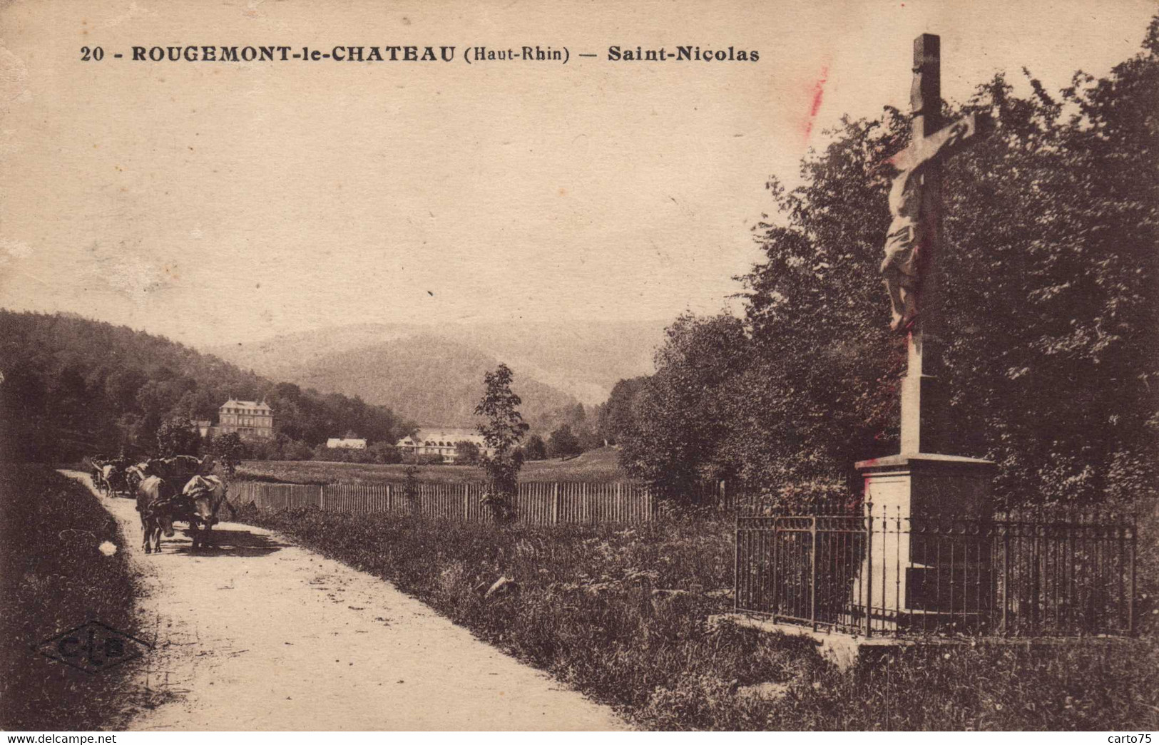 Rougemont-le-Château 90 - Saint-Nicolas - Calvaire - Attelage Boeufs - Edition Lardier - Rougemont-le-Château