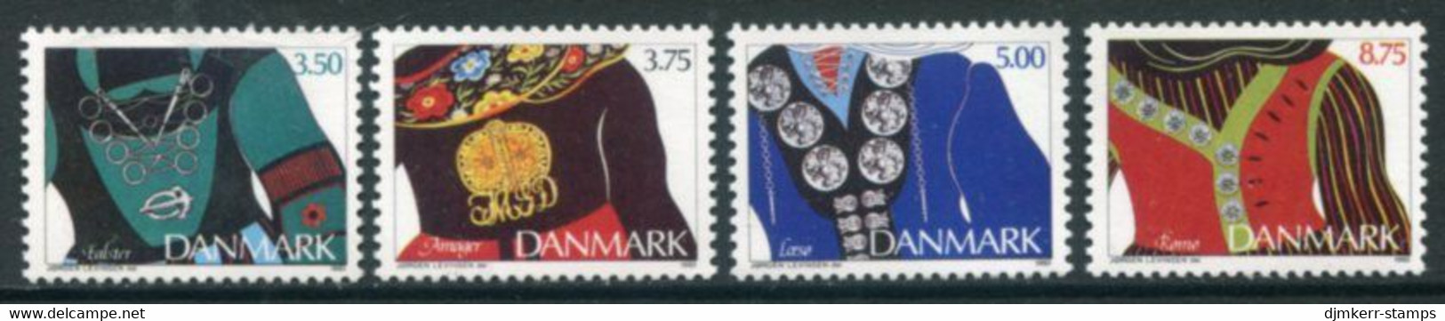 DENMARK 1993 Traditional Costume Decoaration MNH / **. Michel 1064-67 - Unused Stamps
