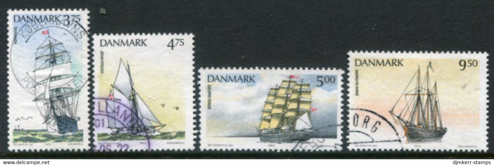 DENMARK 1993 Sailing Ships Used. Michel 1057-60 - Oblitérés