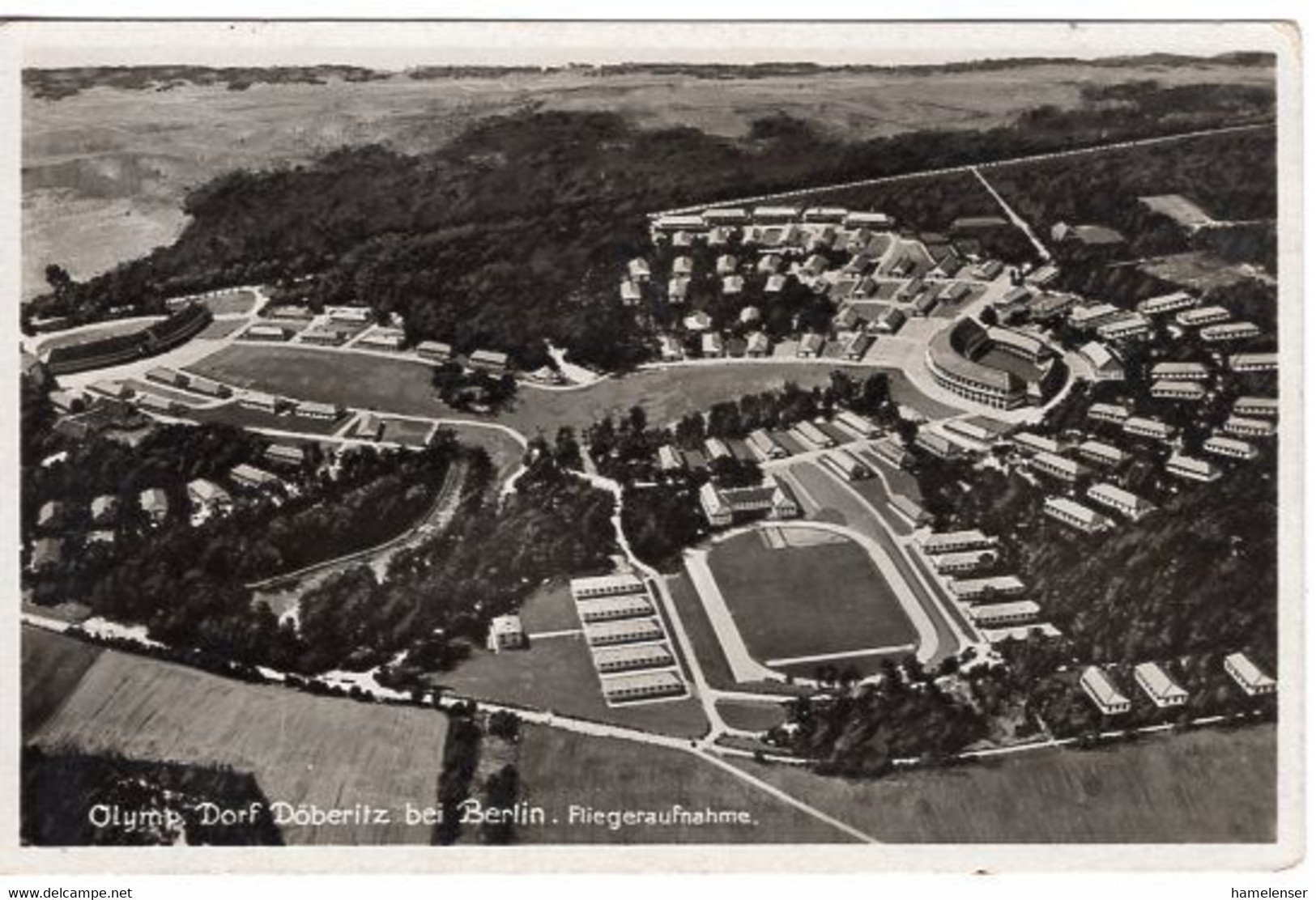 52797 - Deutsches Reich - 1936 - AnsKte "Olympisches Dorf", Gebraucht - Olympische Spiele