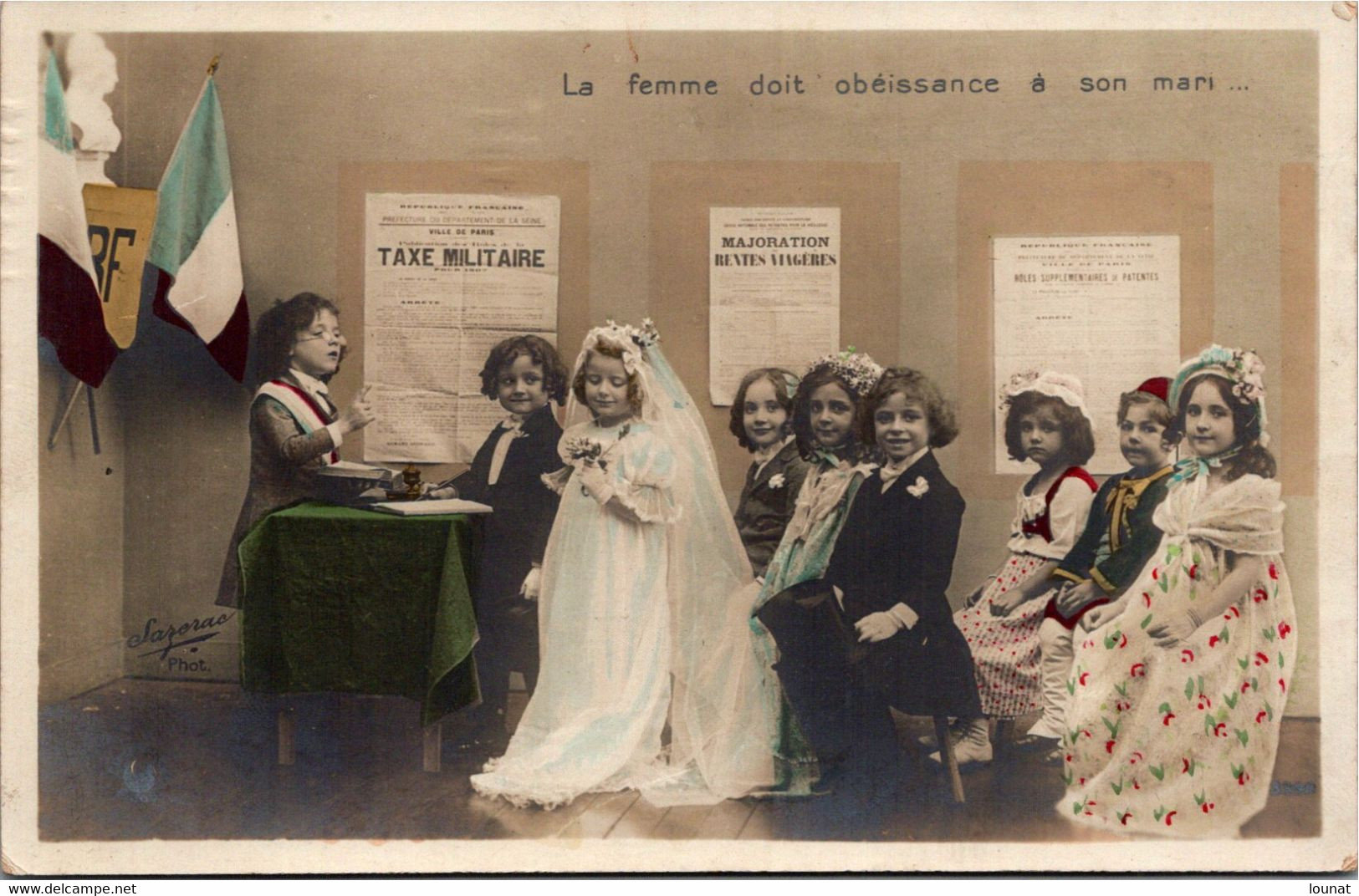 Fantaisie - Enfants - La Femme Doit Obéissance à Son Mari Mariage - Série Croissant De Lune N°3392 - Collections, Lots & Series