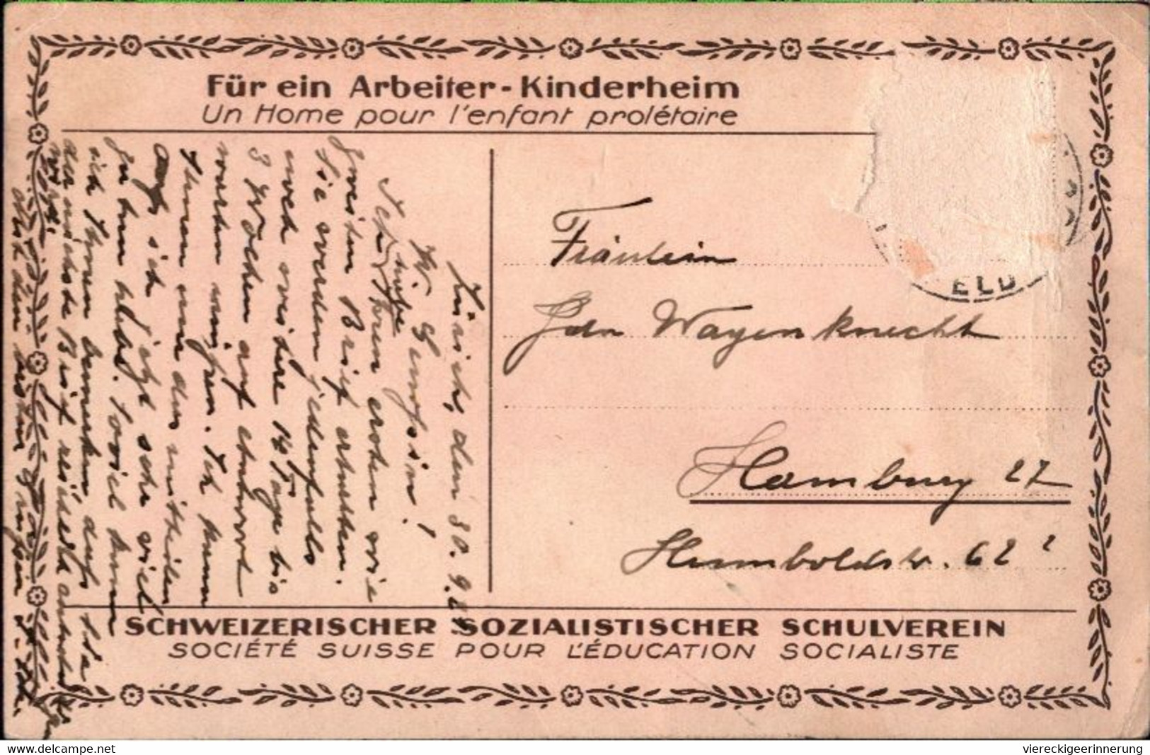 ! 1921, Künstlerkarte Sign. Hanni Bay, Kind Mit Puppe, Schweizerischer Sozialistischer Schulverein, Arbeiter Kinderheim - Risch-Rotkreuz